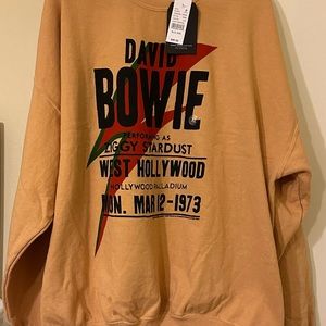 NWT oversized David Bowie Graphic sweatshirt